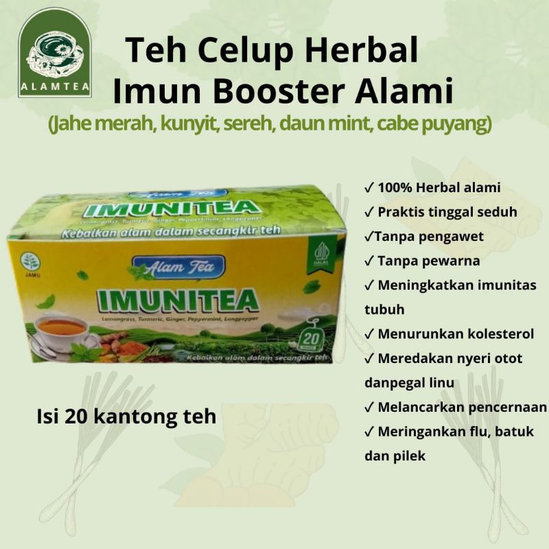 

IMUNITEA TEH CELUP HERBAL ALAMI 100%ORIGINAL