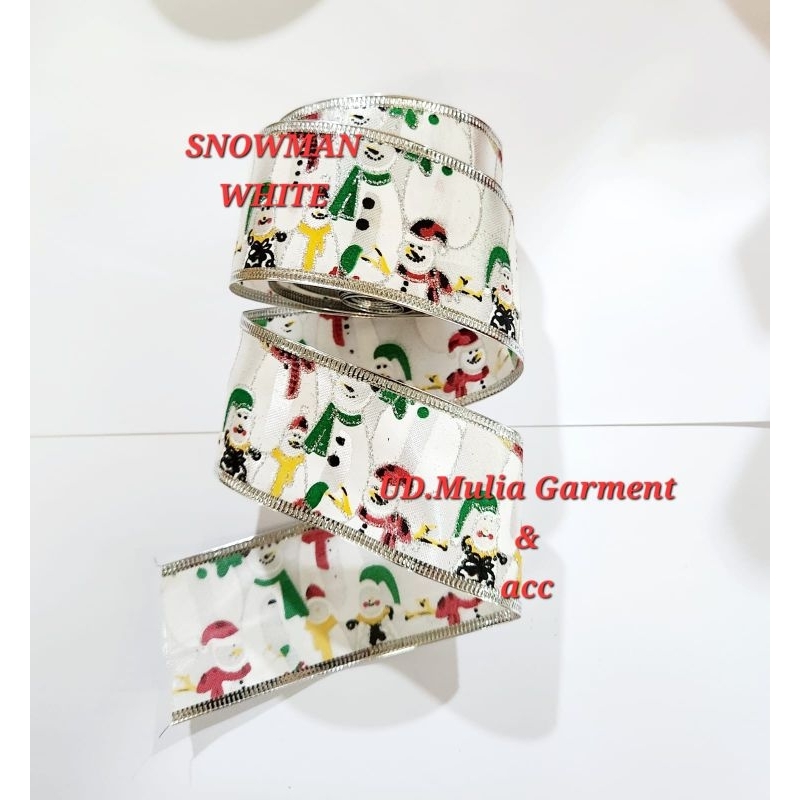 

PITA KAWAT ORGANDI NATAL MERRY CHRISMAS LEBAR 4cm & 6cm ISI 3 YARD