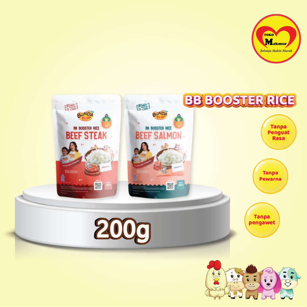 

Bumbu Bunda Elia BB Booster Rice Beef Salmon / Beef Steak 200gr / Toko Makmur Pondok Jati