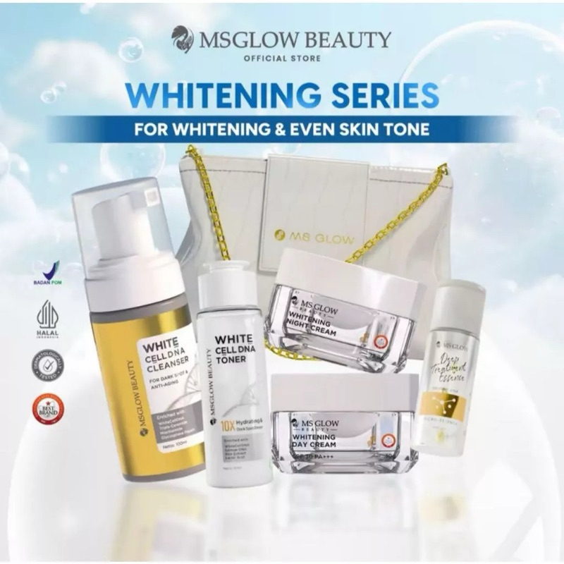 (Free Serum Elixir/Essence mini)PAKET WAJAH MSGLOW NEW SERIES|WHITE SERIES | ACNE SERIES | DNA SERIE