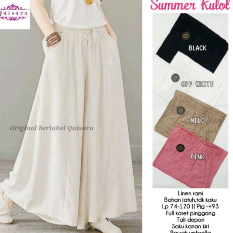 KODE X52W Trivia Cullote Summer Kulot Linen Rami Premium HQ KULOT SUPER JUMBO