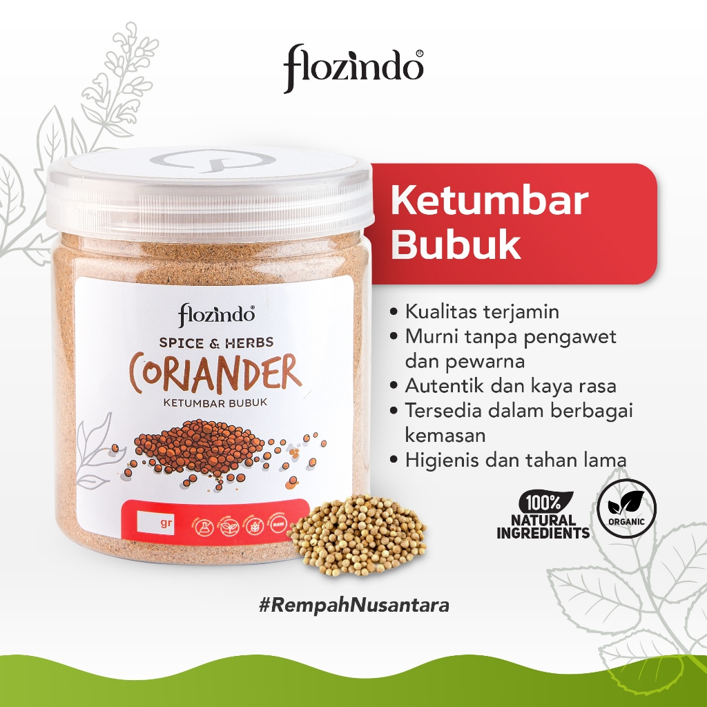 

Flozindo Coriander Powder / Ketumbar Bubuk Organik
