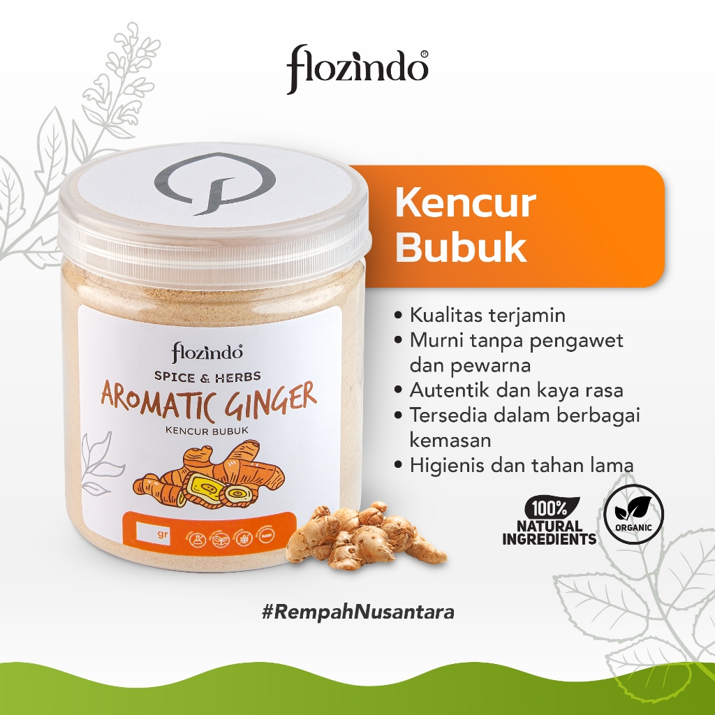 

Flozindo Aromatic Ginger Powder / Kencur Bubuk Organik