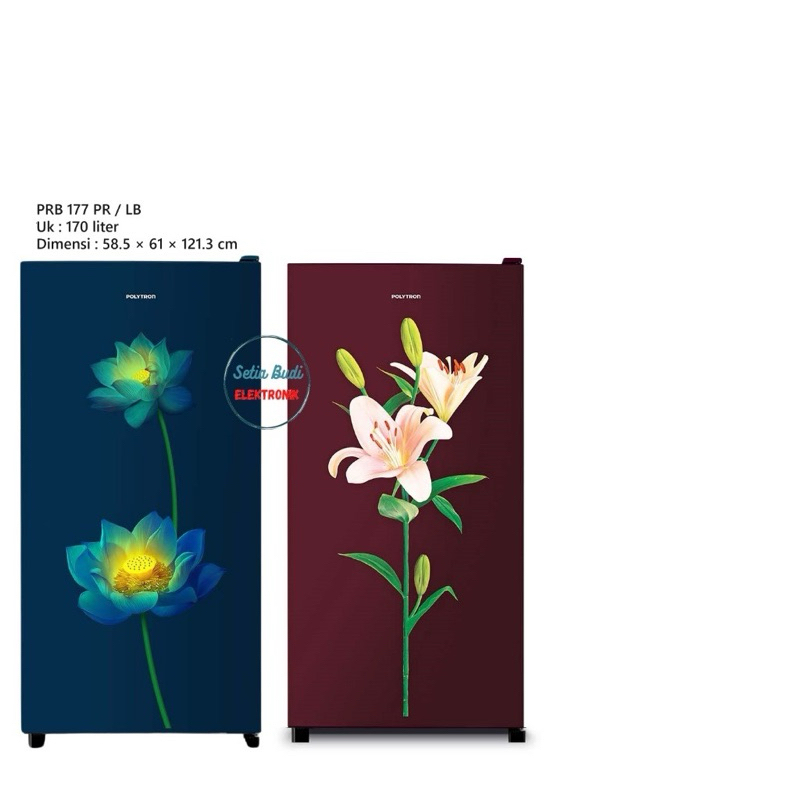 Kulkas Polytron 1 Pintu PRB 177 PR/LB MERAH / BIRU