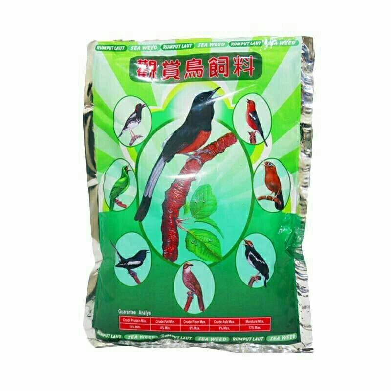 TOPSONG RUMPUT LAUT 3 IN 1 PLUS ORIGINAL VOER PAKAN BURUNG KACER/JALAK SUREN/MURAI BATU/ANIS KEMBANG