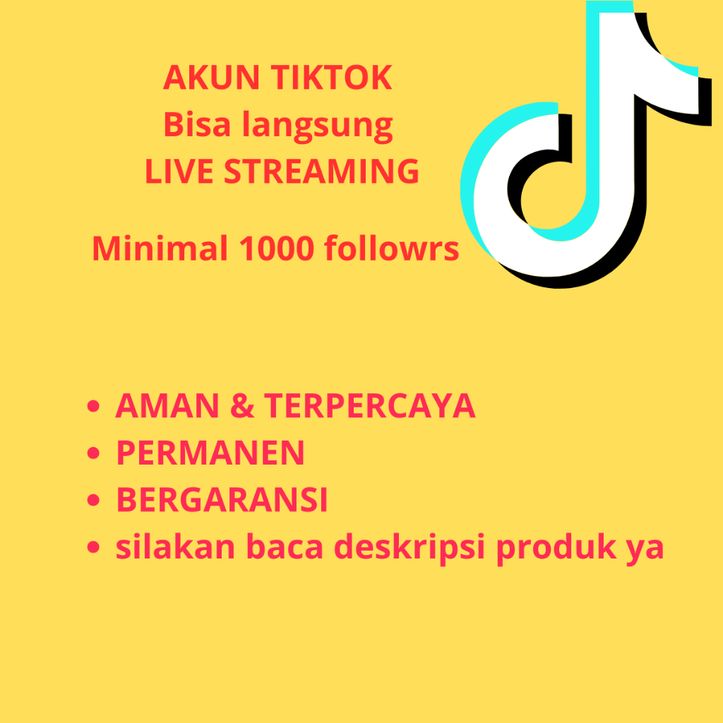Qualitas super Akun T1KT0K 1000 FOlLoWErs bisa langsung Live dengan mudah di tIKtOK Paling mantul