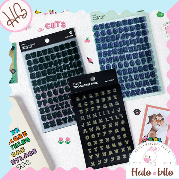 

1 set isi 6 lembar alphabet sticker warna warni stiker huruf angka HB1814