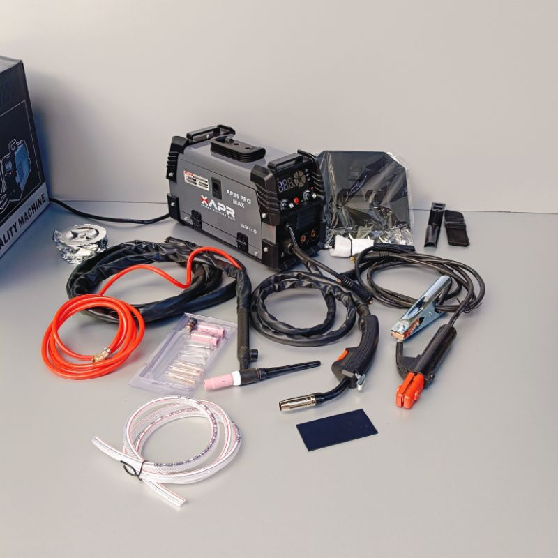 XAPR MESIN LAS APR AP39PRO MAX.MESIN LAS MULTI FUNGSI.MMA TIG ARGON/MIG GAS co²/MIG FLUXCORE TANPA G