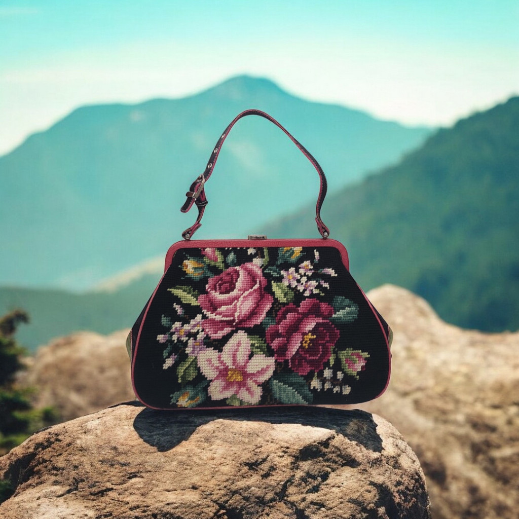 Vintage Isabella Fiore needlepoint handbag