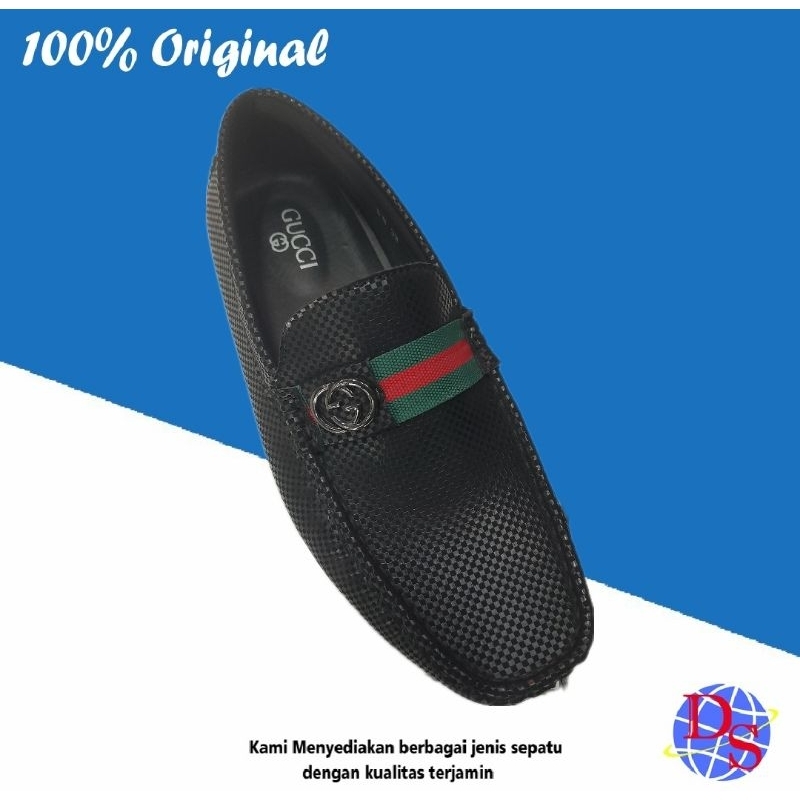 GUCCI/B-8/BLACK/SEPATU LOAFER/SEPATU PESTA PRIA/SEPATU PRIA