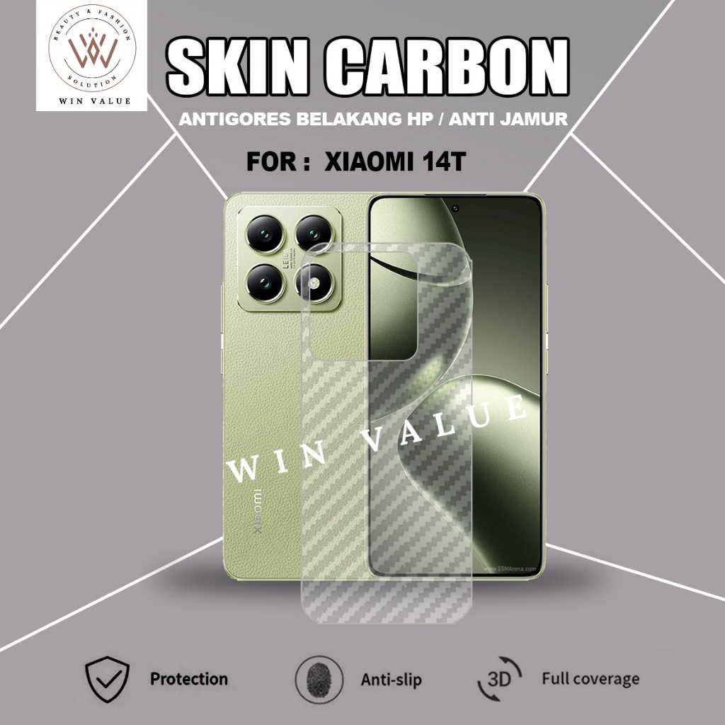 Xiaomi 14T Xiaomi 14T Pro Xiaomi 14 Skin Carbon Garskin Anti Gores Belakang Xiaomi 14T Xiaomi 14T Pr