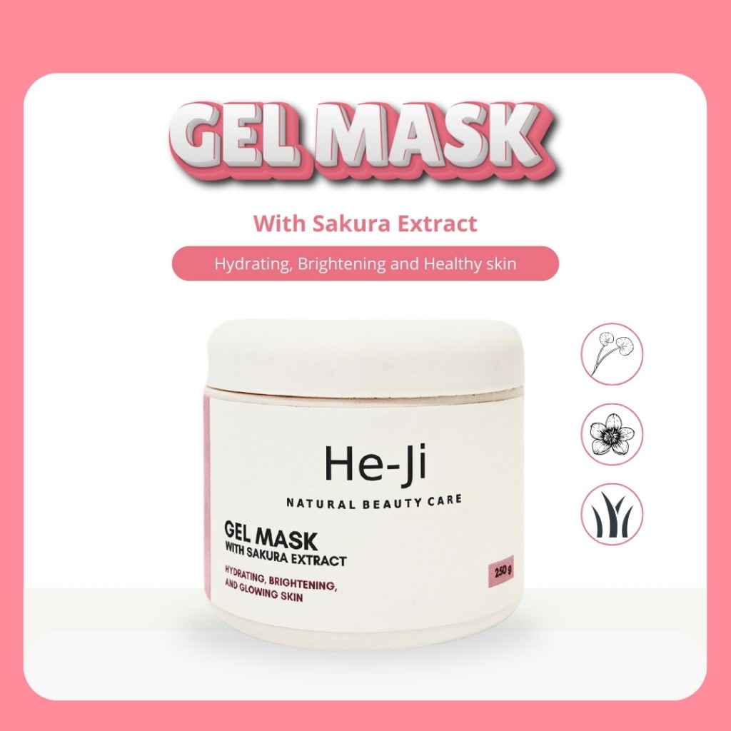 Gel Mask He-Ji Viral Perawatan Wajah Aman dan BPOM Untuk mencerahkan kulit wajah
