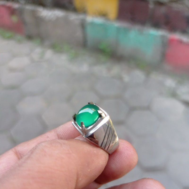 cincin batu sulaiman hijau mini bukan bacan mirip bacan natural