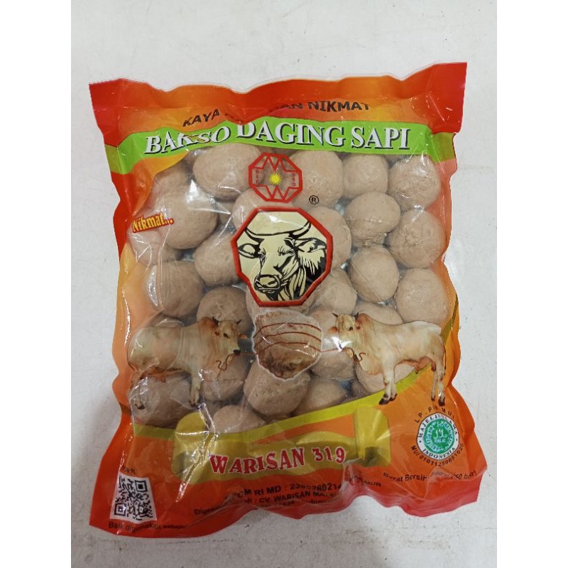 

Warisan bakso sapi urat 319 isi 50butir 700gr