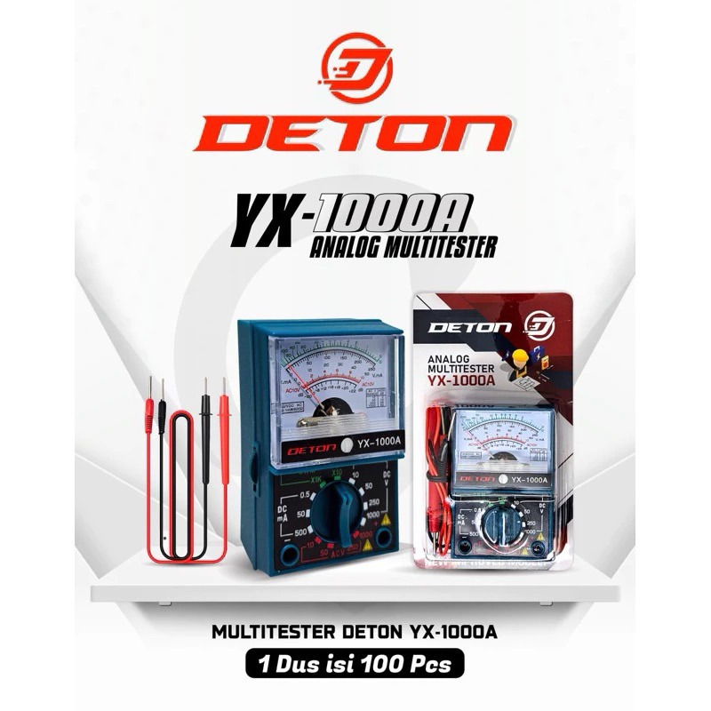 Multimeter Multitester Mini Analog DETON YX-1000A