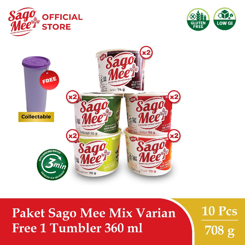 

Paket Sago Mee Mix Varian Free 1 Tumbler 360ml