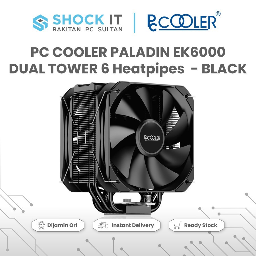 PC COOLER PALADIN EK6000 DUAL TOWER 6 Heatpipes - BLACK