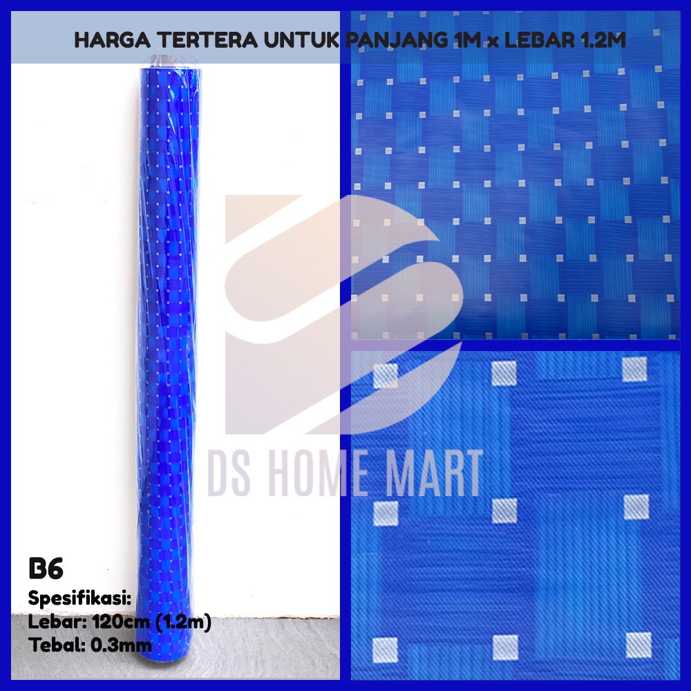 B6 - PER METER Karpet Lantai Tikar Plastik Vinyl METERAN dengan Lebar 1.2m