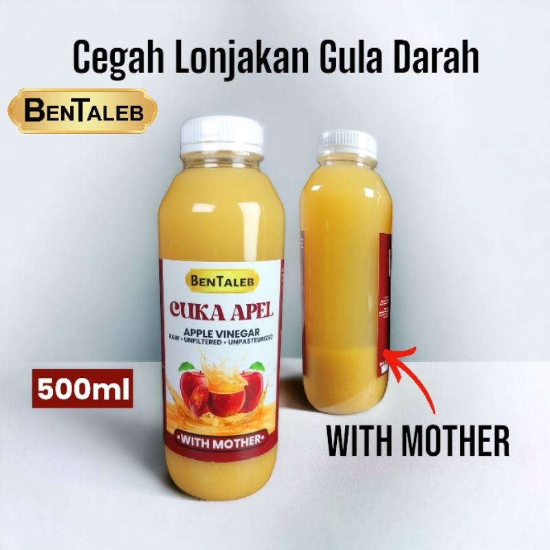 

Cuka Apel With Mother 500ml Apple Cider Vinegar Bentaleb