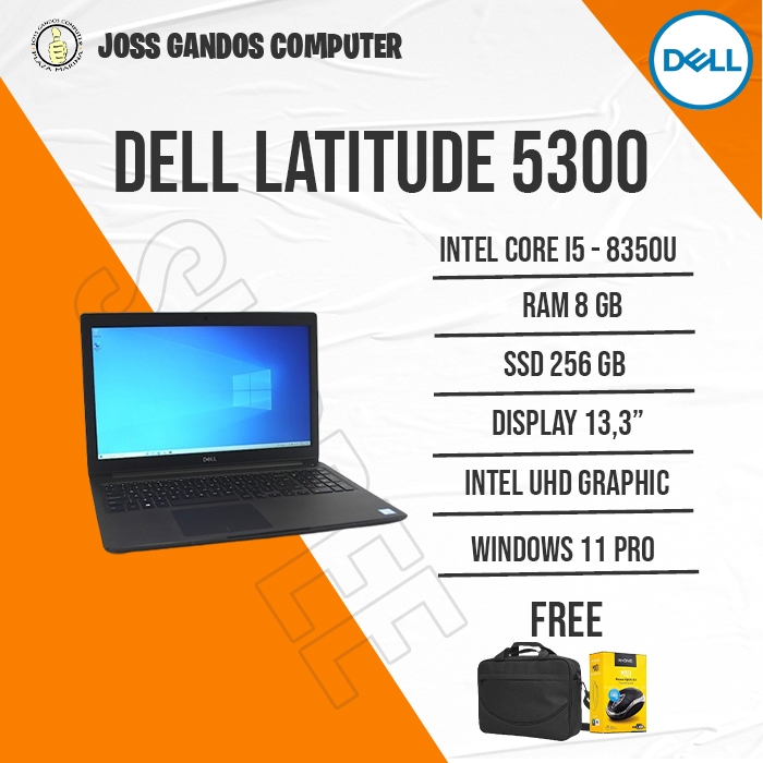 DELL LATITUDE 5300/INTEL CORE 15-8350U/RAM 8/SSD 256/INTEL UHD GRAPHICS/WINDOWS 11 PRO