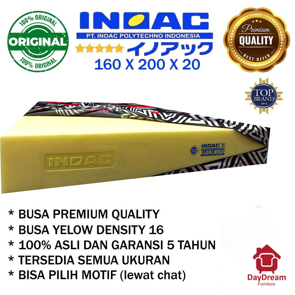 Kasur Busa Inoac D16 Ukuran 160 x 200 x 20cm Garansi 5 Tahun / Matras / Busa Inoac