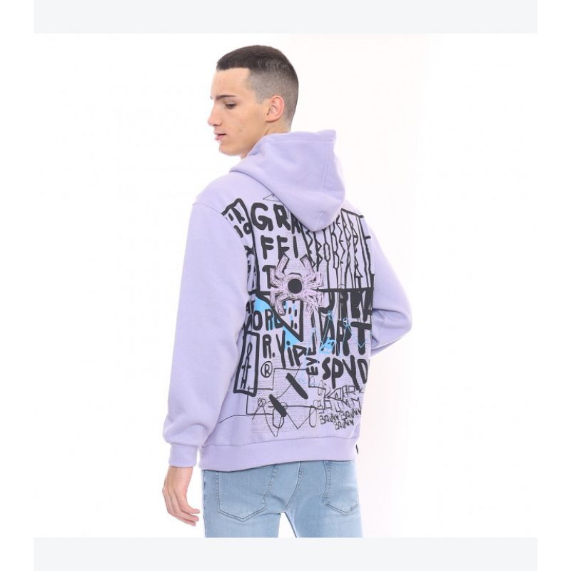 SPYDERBILT - GRAFITTI MEN HOODIE LILAC