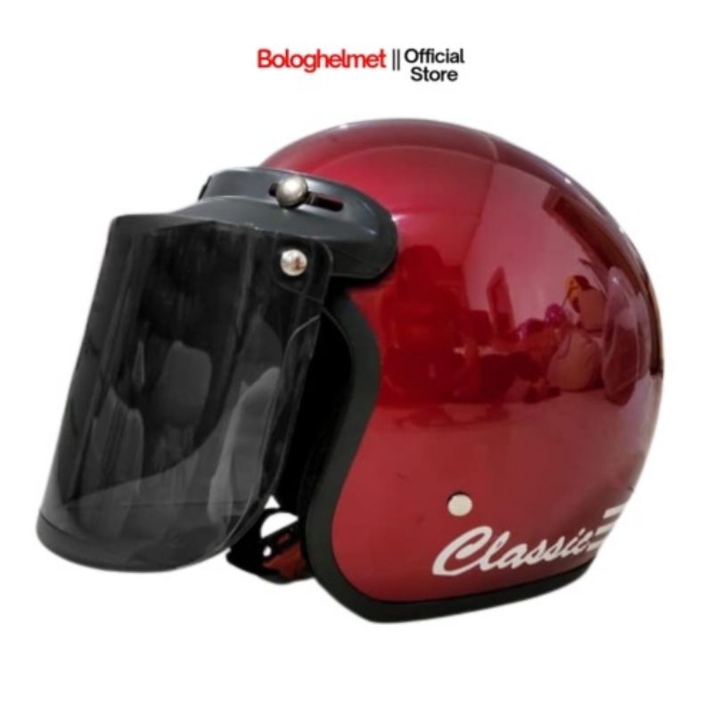 HELM BOGO CLASSICO+KACA FLAT