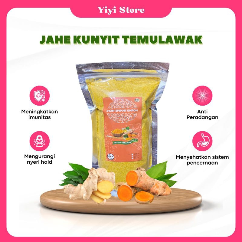 

ESTRAK REMPAH JAHE, KUNYIT, KENCUR, TEMULAWAK INSTAN 500g