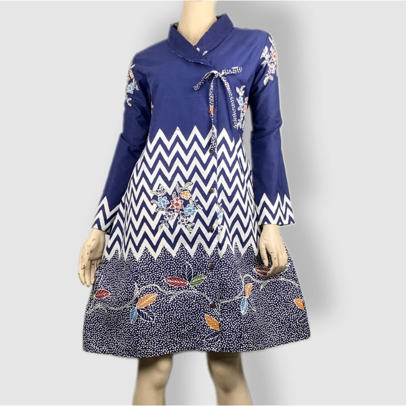 Elzaeda Batik Tunic Premium Wanita | Baju  Batik Wanita Jumbo Ready LD 120, 130, 140cm | Atasan Bati