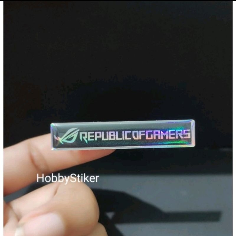 Stiker ROG republic of gamer untuk bezel laptop pc