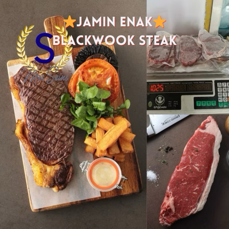 

Aussie Sirloin beef steak blackwood daging sapi steak enak per porsi