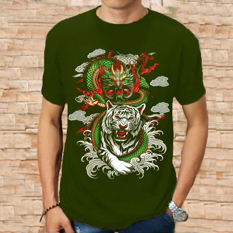 KAOS DISTRO PRIA NAGA MACAN / BAJU COWO KEREN / KAOS PRIA TERBARU / KAOS DEWASA JUMBO