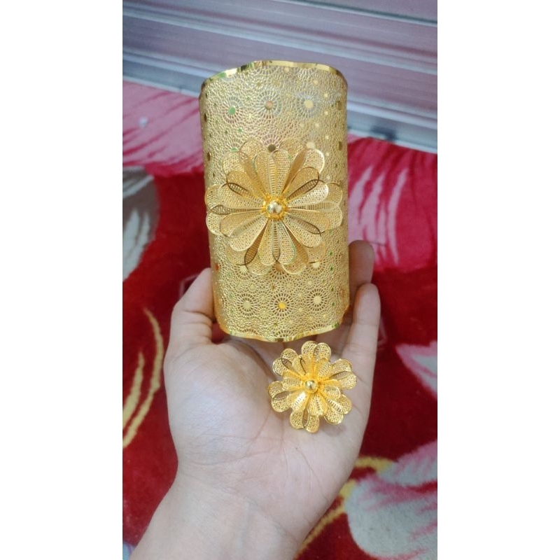 promo gelang set cincin sultan model emas