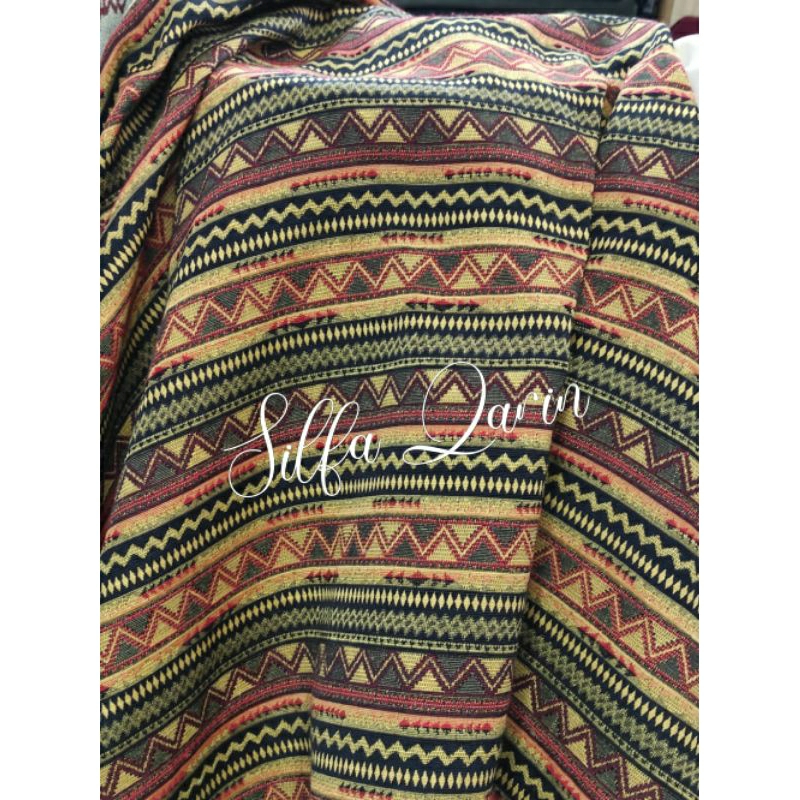 Kain Bahan Kanvas Tenun Motif / Tenun Kanvas Motif / bahan cover sofa, tas, sepatu (Harga Per 0.5 Me