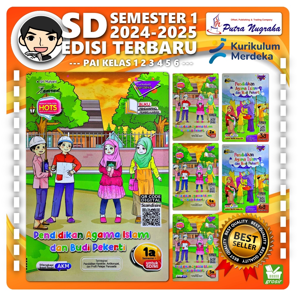 BUKU LKS PENDIDIKAN AGAMA ISLAM DAN BUDI PEKERTI PAI SD KELAS 1 2 3 4 5 6 SEMESTER 1 KURIKULUM MERDE