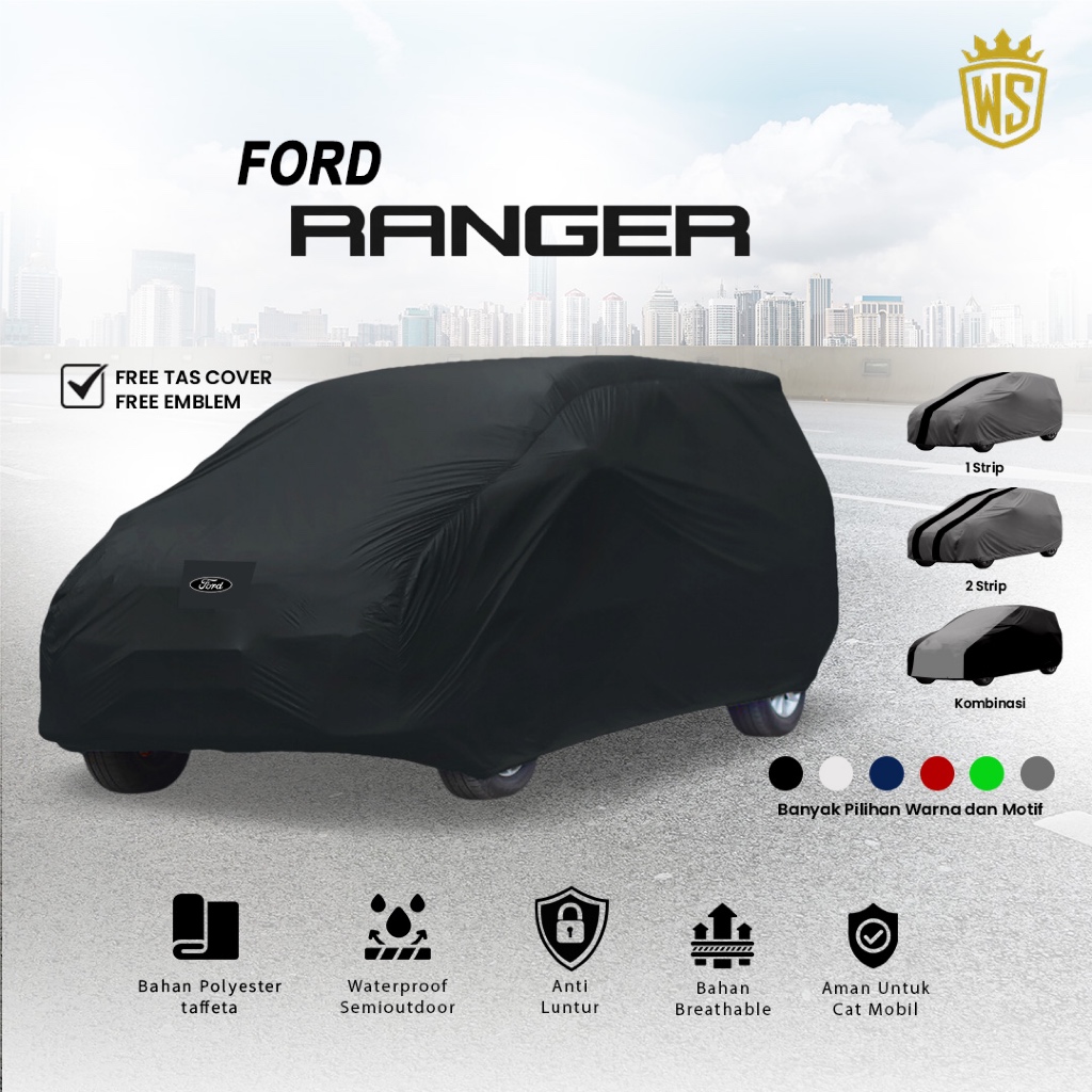 Body Cover Mobil Ford Ranger / Sarung Mobil Ford Ranger Raptor / Mantol Mobil Ranger / Mantel Mobil 
