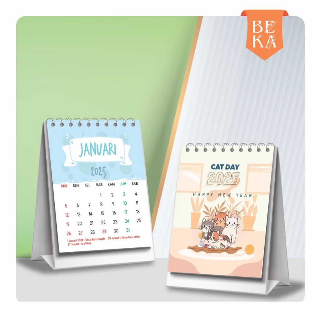 

KALENDER MINI PORTABLE TAHUN 2025 KALENDER MEJA UNTUK SOUVENIR ATAU HADAH