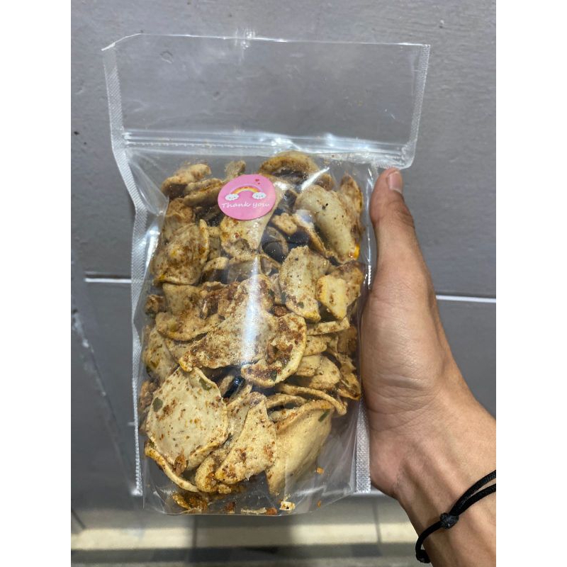 

Basreng koin pedas manis daun jeruk 250gram/seperapat