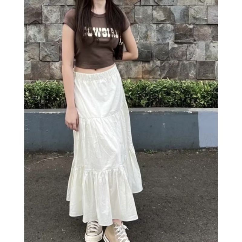 Arina Rok Satin Silk / Rok Rempel / Rok Susun Satin silk