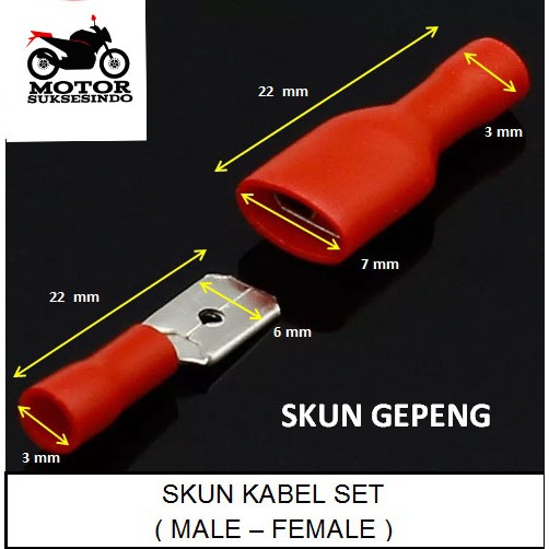 SKUN KABEL SET SEPENG JANTAN MALE + BETINA FEMALE + SARUNG