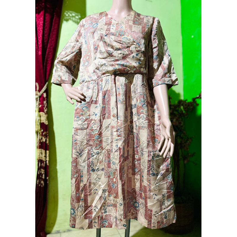 dress premium kekinian vintage korean look korean style daster pl dress termurah busui