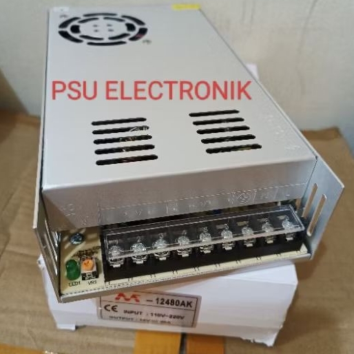 ADAPTOR TRAFO SWITCHING 12 VOLT 40 AMPERE ASLI HIGH QUALITY