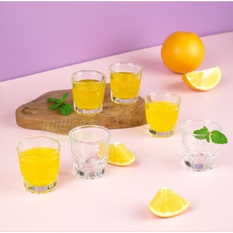 gelas santai sloky/ gelas nongkrong / gelas AO cap orang tua  6pcs