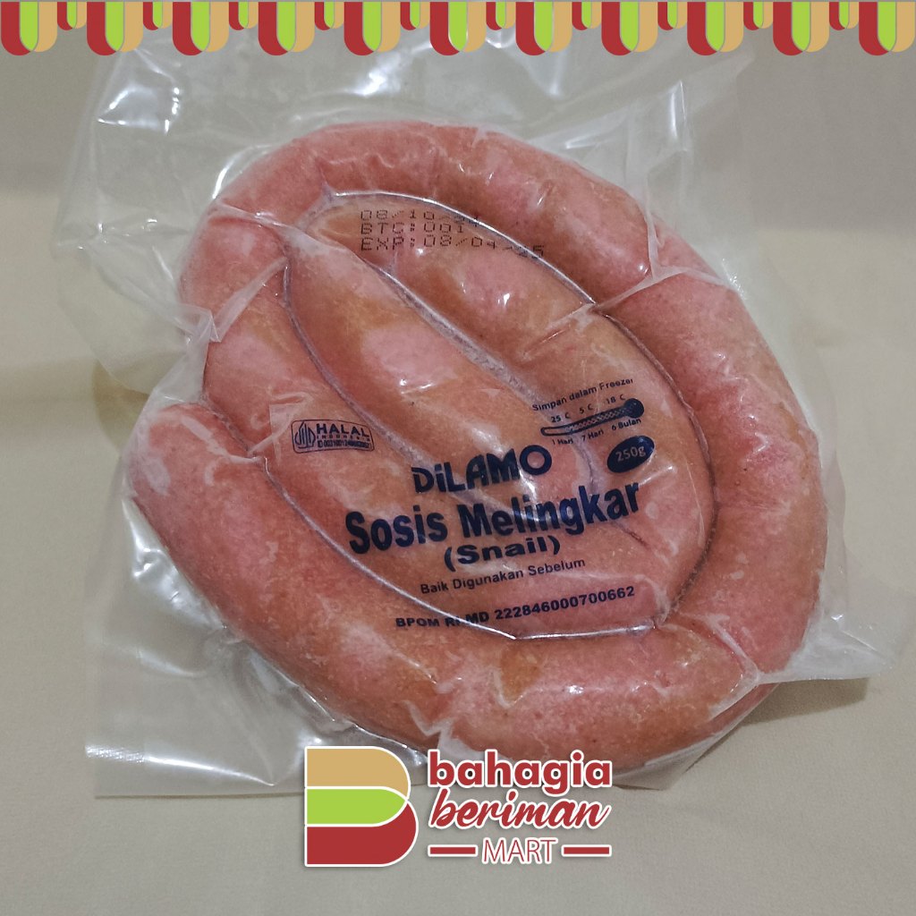 

Dilamo Snail Sausage Sosis Melingkar 250 gram