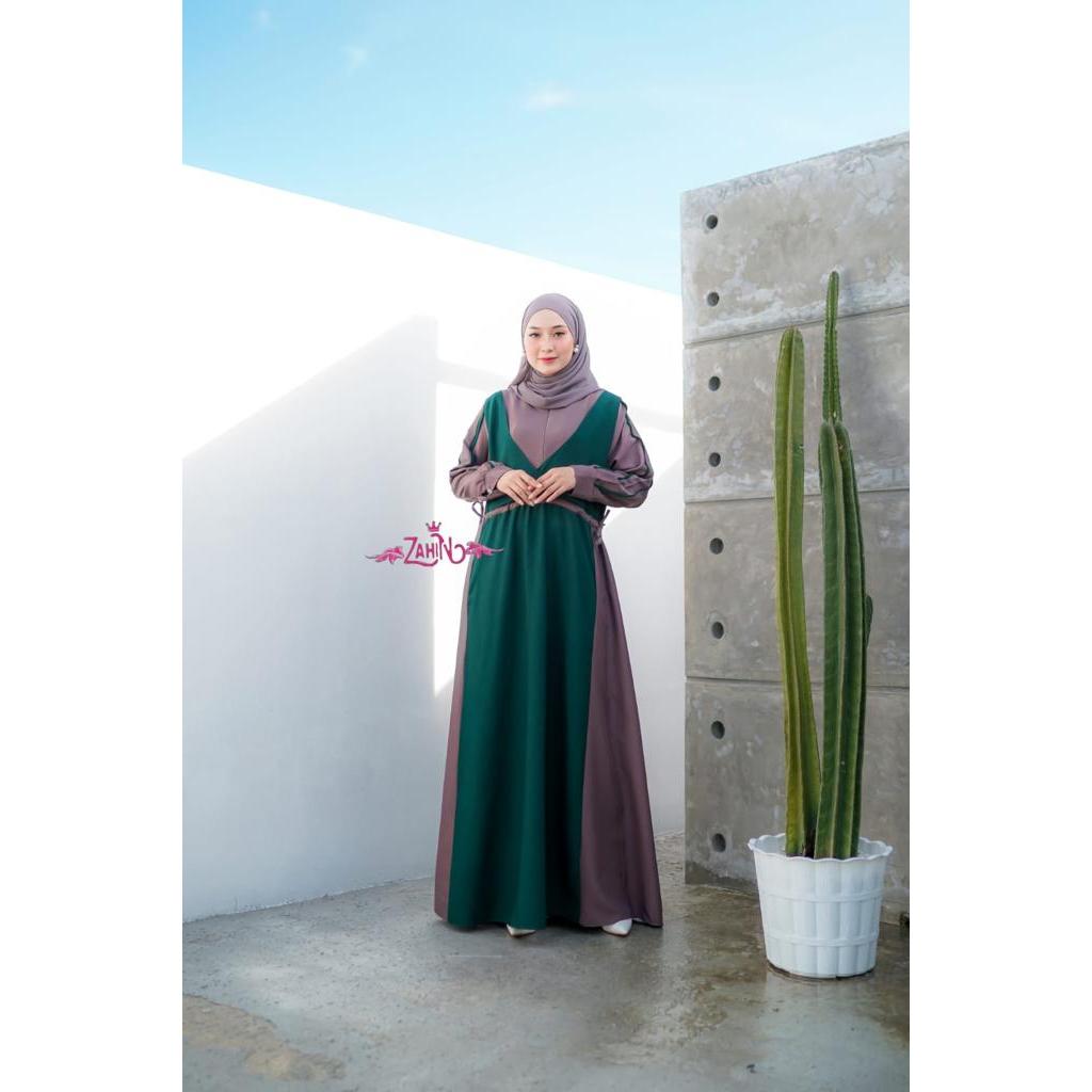 Baru Gamis Sakura Dress Polos Ori Zahin Collection/ Ity Crepe