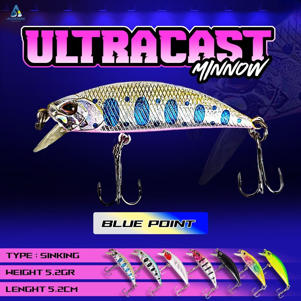 Umpan Minnow Ultracast Andeman 5.2 gram 5.2 cm Lure Pancing Sinking Tenggelam | Minnow Astuti SM Rel
