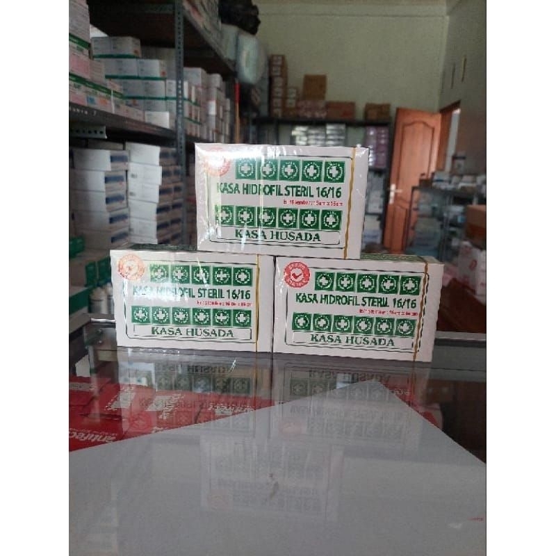 Kasa Hidrofil Steril Husada 16x16 isi 16 pcs