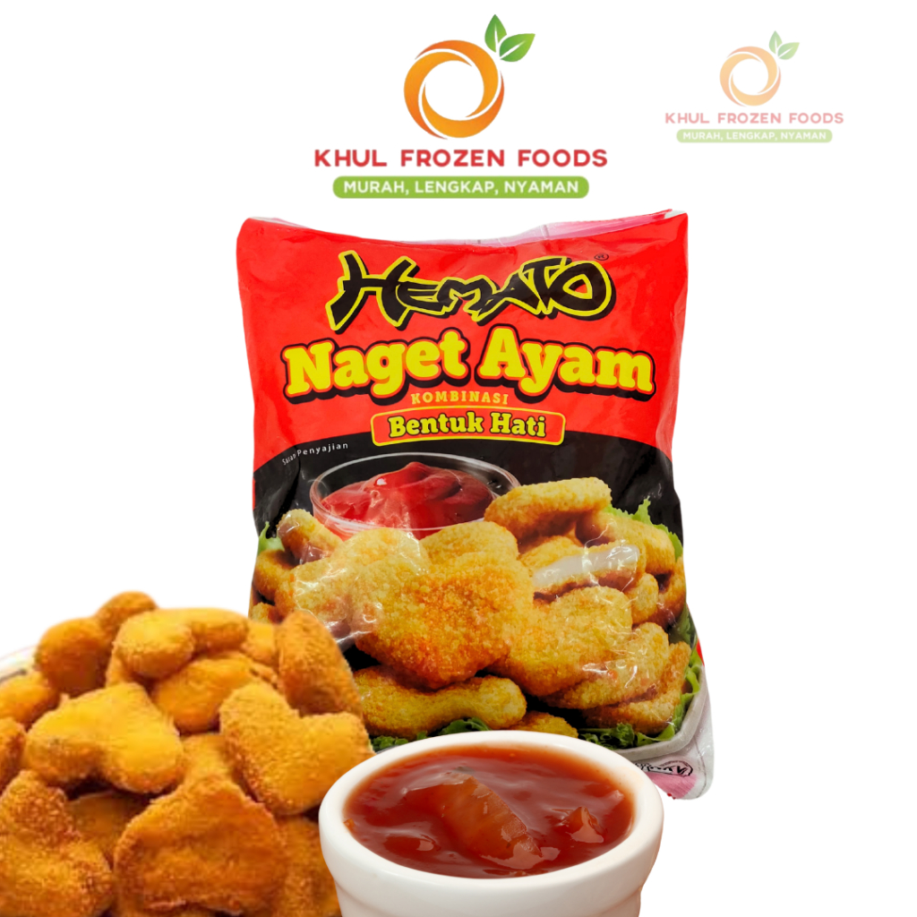 

Hemato Naget Ayam Hati 500 Gr/ Nugget hemato/ Nugget hati/ Nugget murah/ Nugget frozen