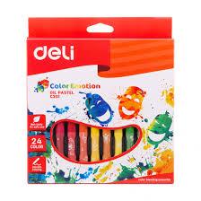 

Deli EC20120 School Crayon/Krayon-Oil Pastel Smooth Rich Blending 24C