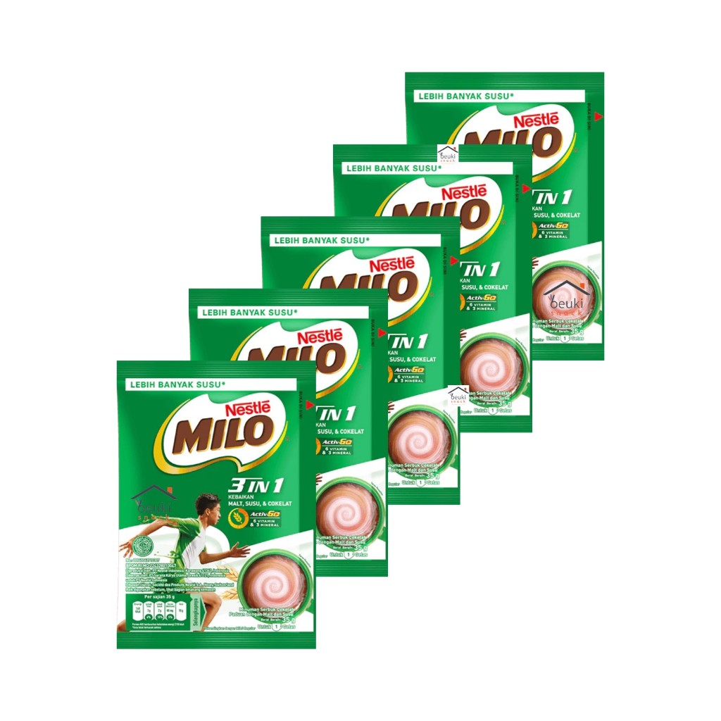 

5PCS Nestle Milo 3in1 Minuman Serbuk Cokelat